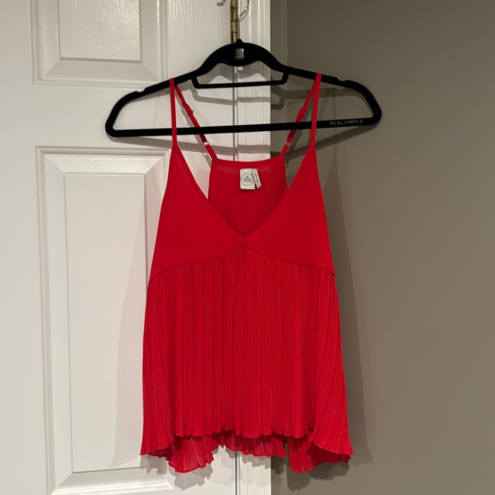 Fun pleated tank in RED!